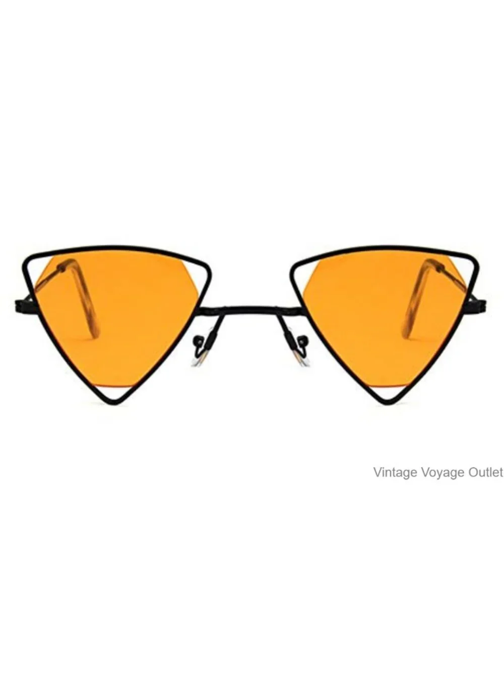 Retro Triangle Sunglasses UV Protection Metal Frame Unisex